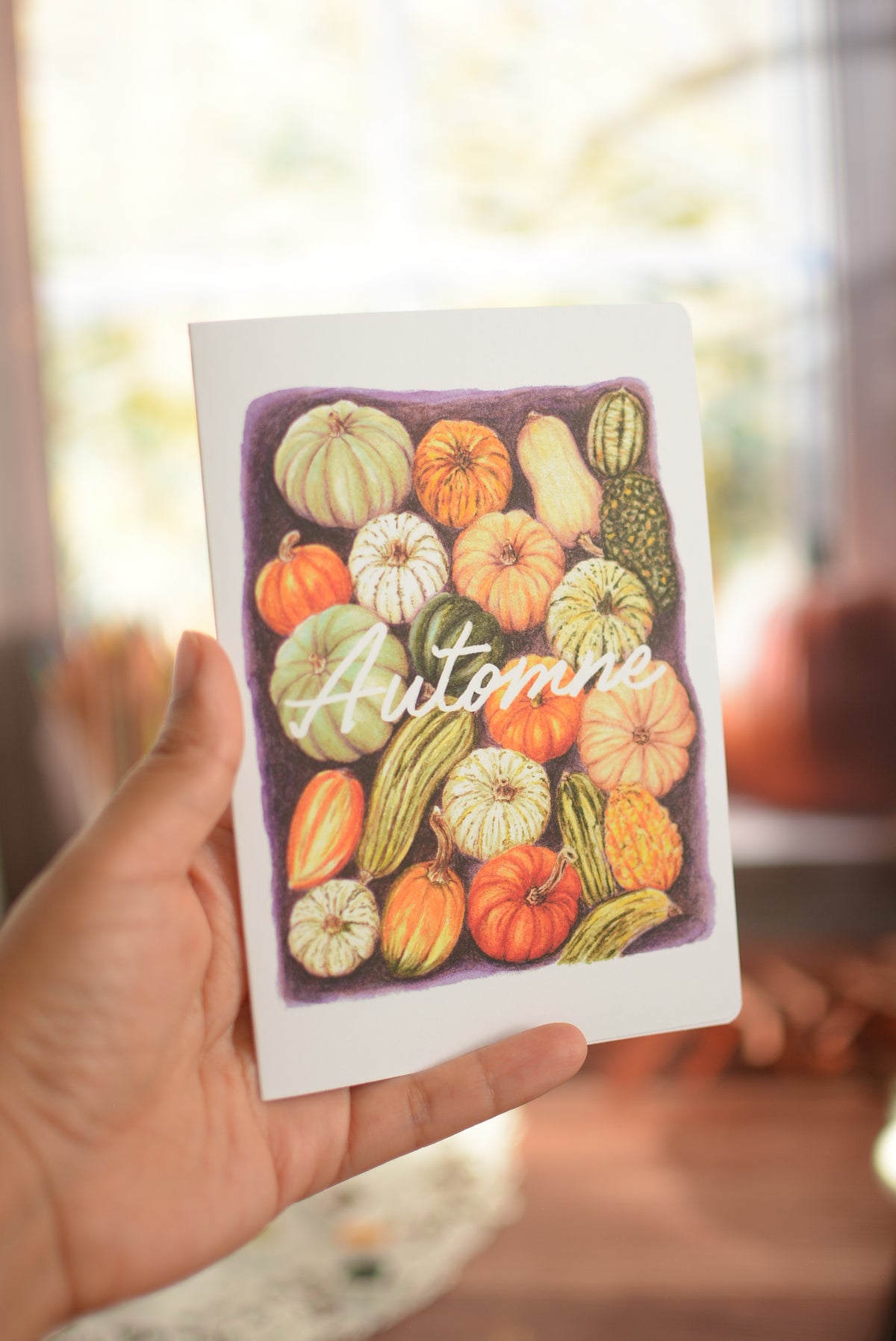 Carte de vœux – Citrouilles d’Automne