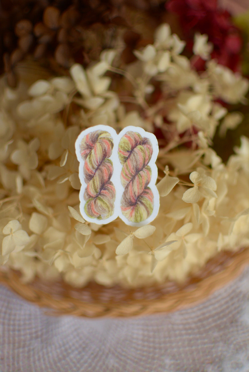 Stickers tricot écheveau de laine
