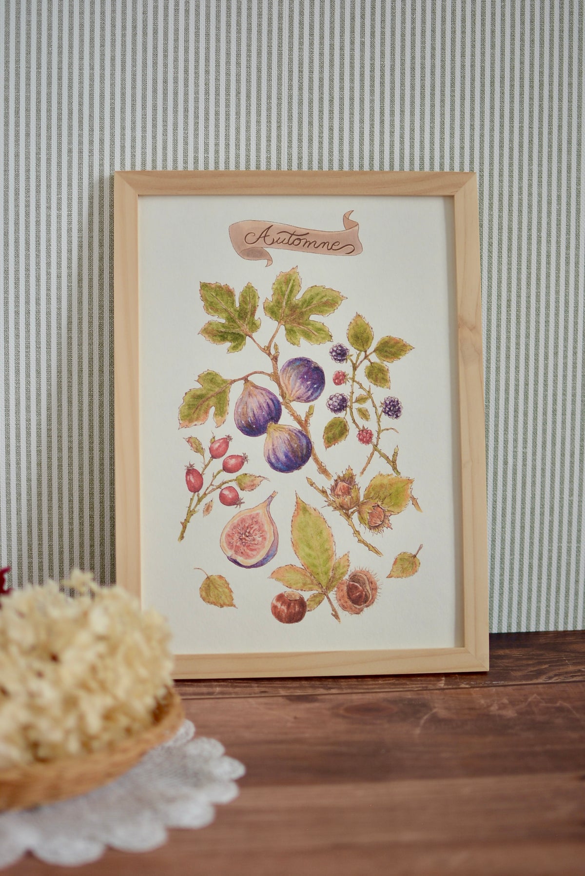 Affiche illustrée Fruits d'automne