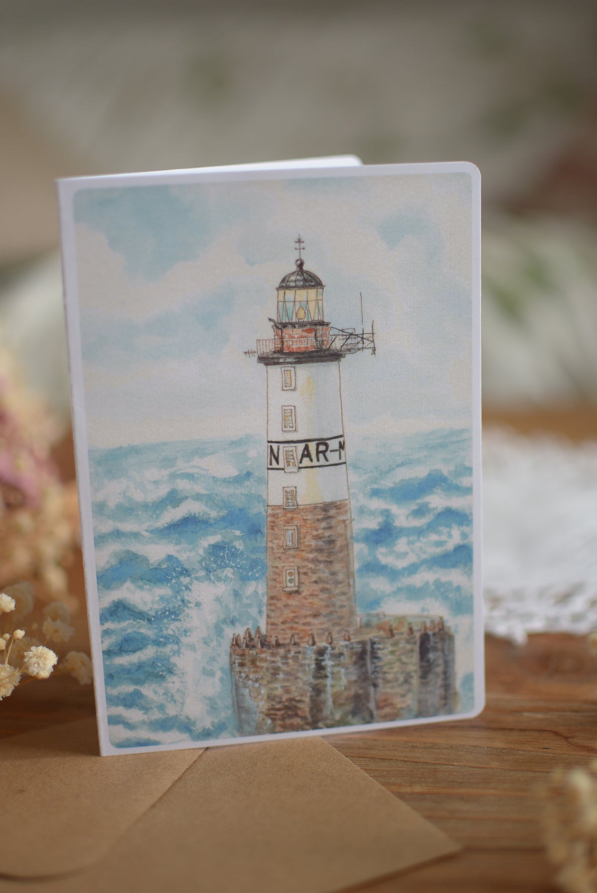 Carte de vœux Phare breton