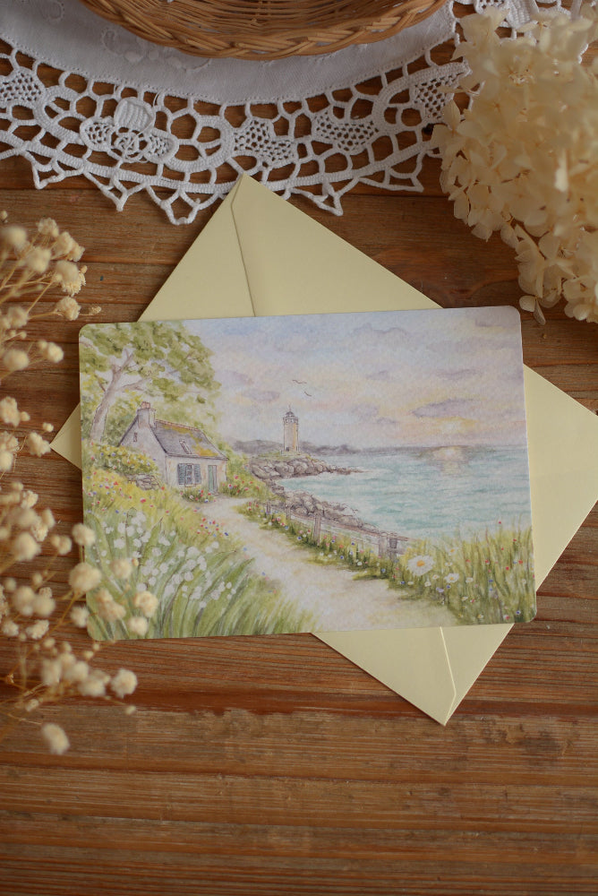 Carte postale Cottage en Bretagne