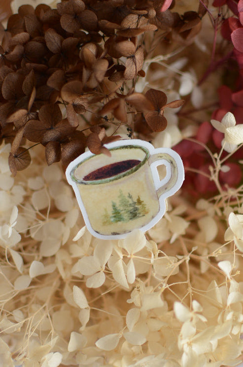 Stickers coin cosy mug camping