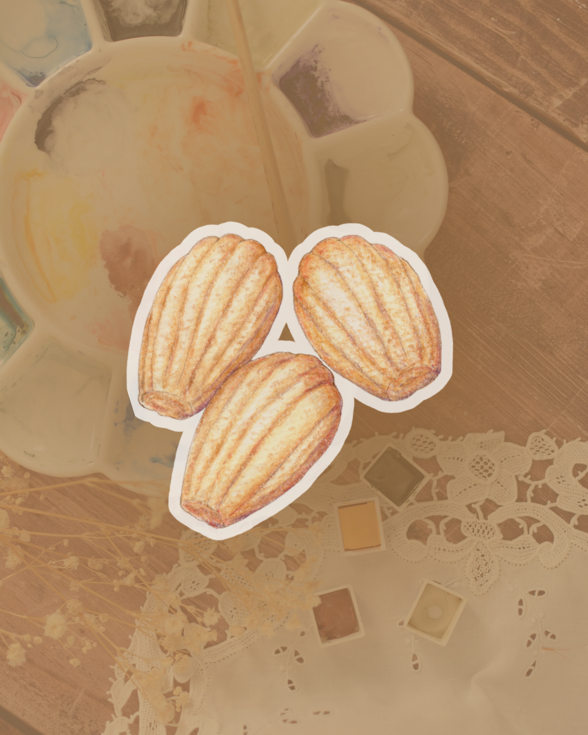 Stickers Gourmandises - Madeleine