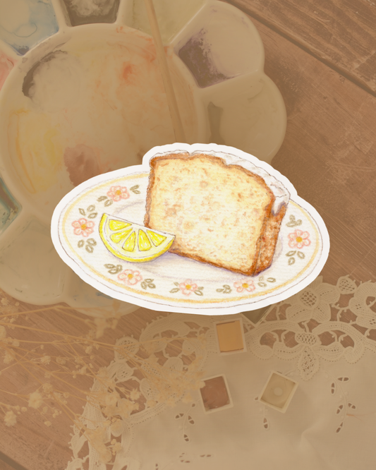 Stickers Gourmandises - Cake au citron
