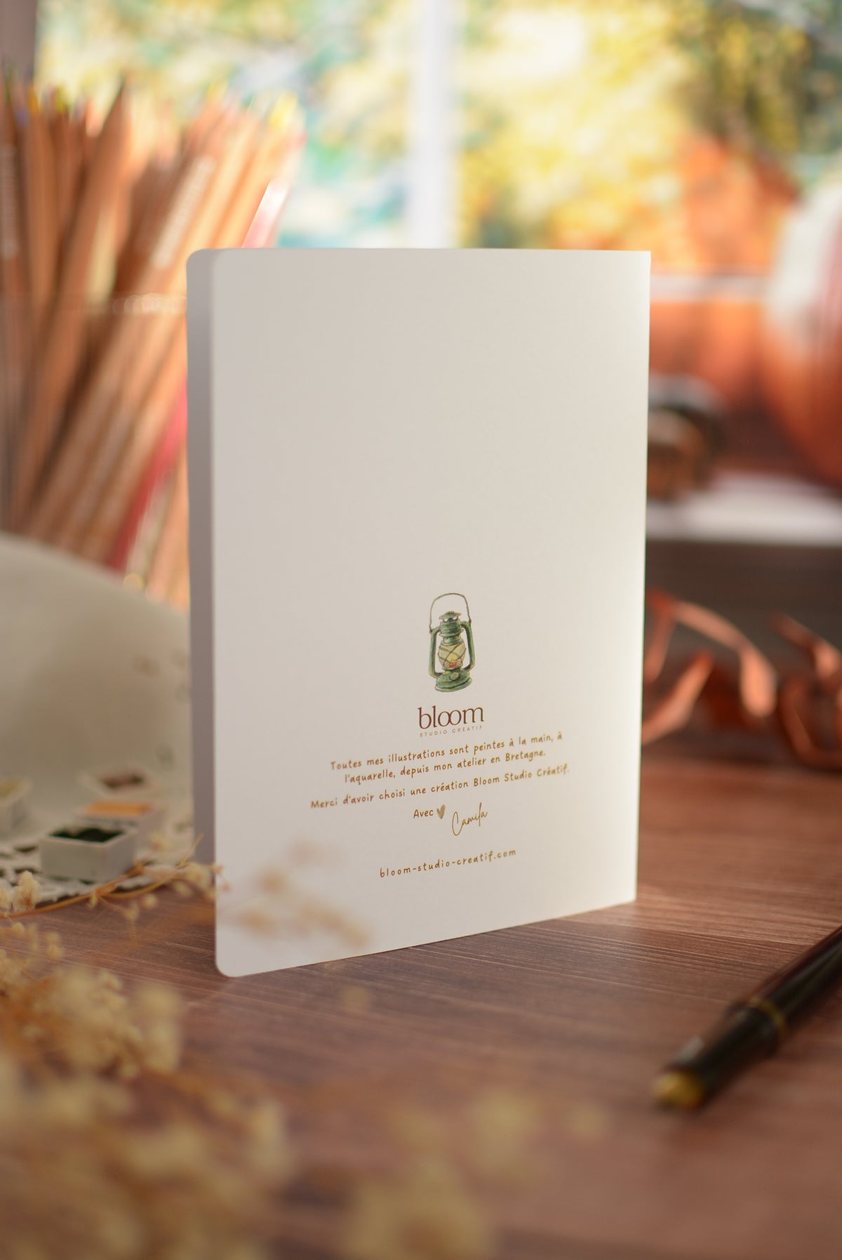 Carte de vœux – Citrouilles d’Automne