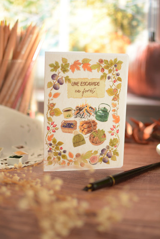 Carte de vœux – Une escapade en forêt