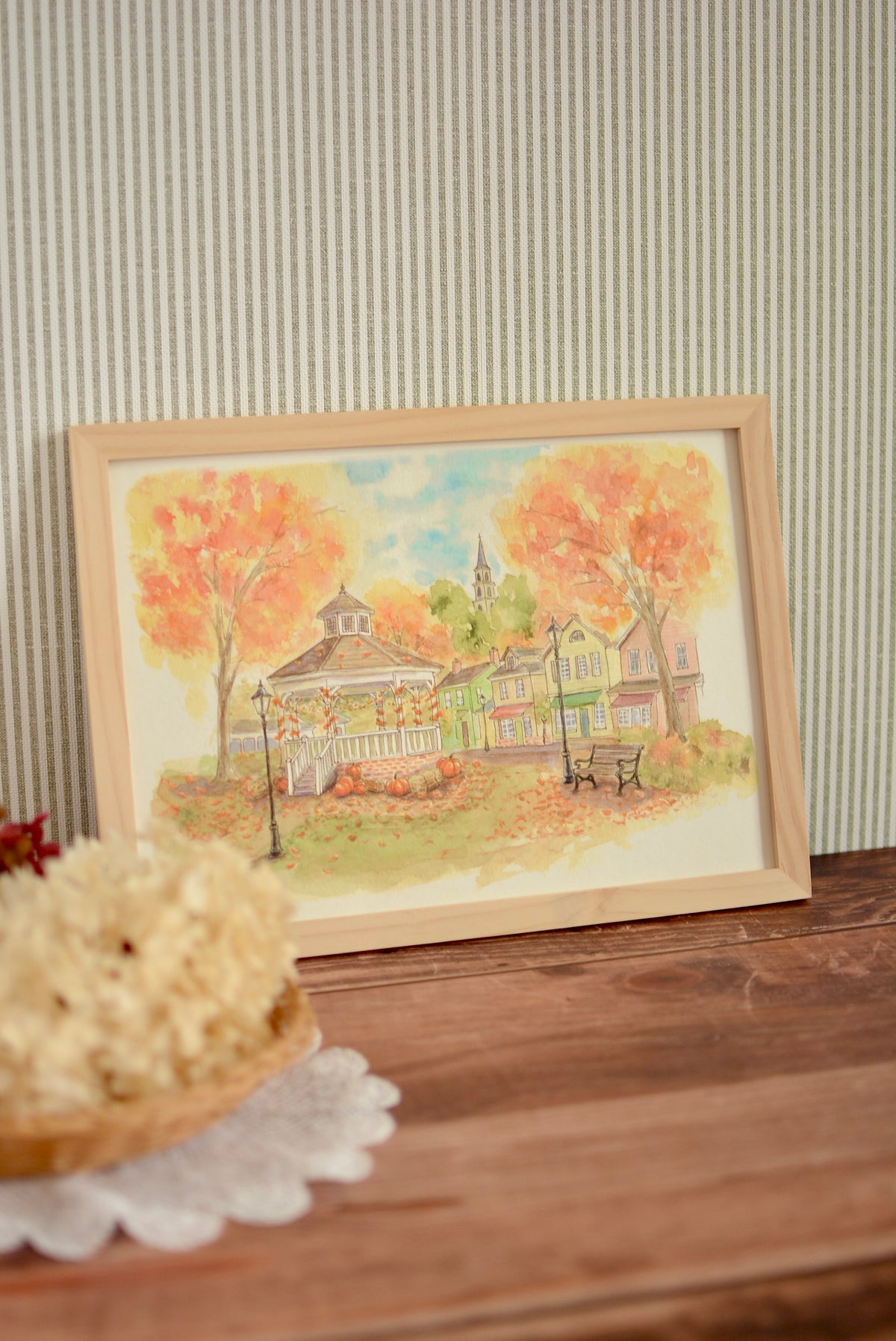 Affiche illustrée – Le kiosque d'automne