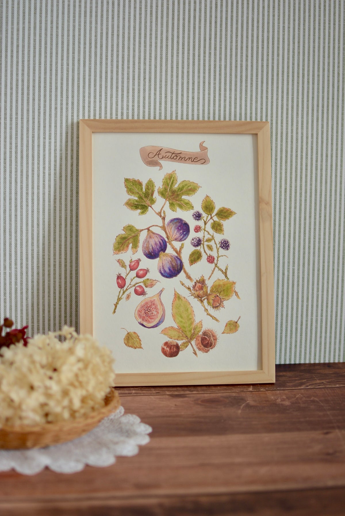 Affiche illustrée Fruits d'automne