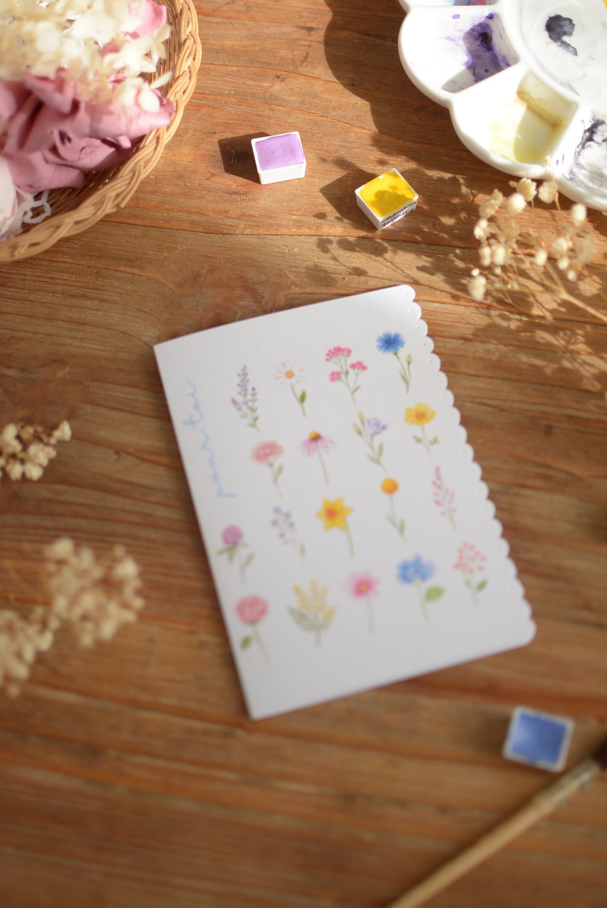 Carte de vœux Fleurs du jardin