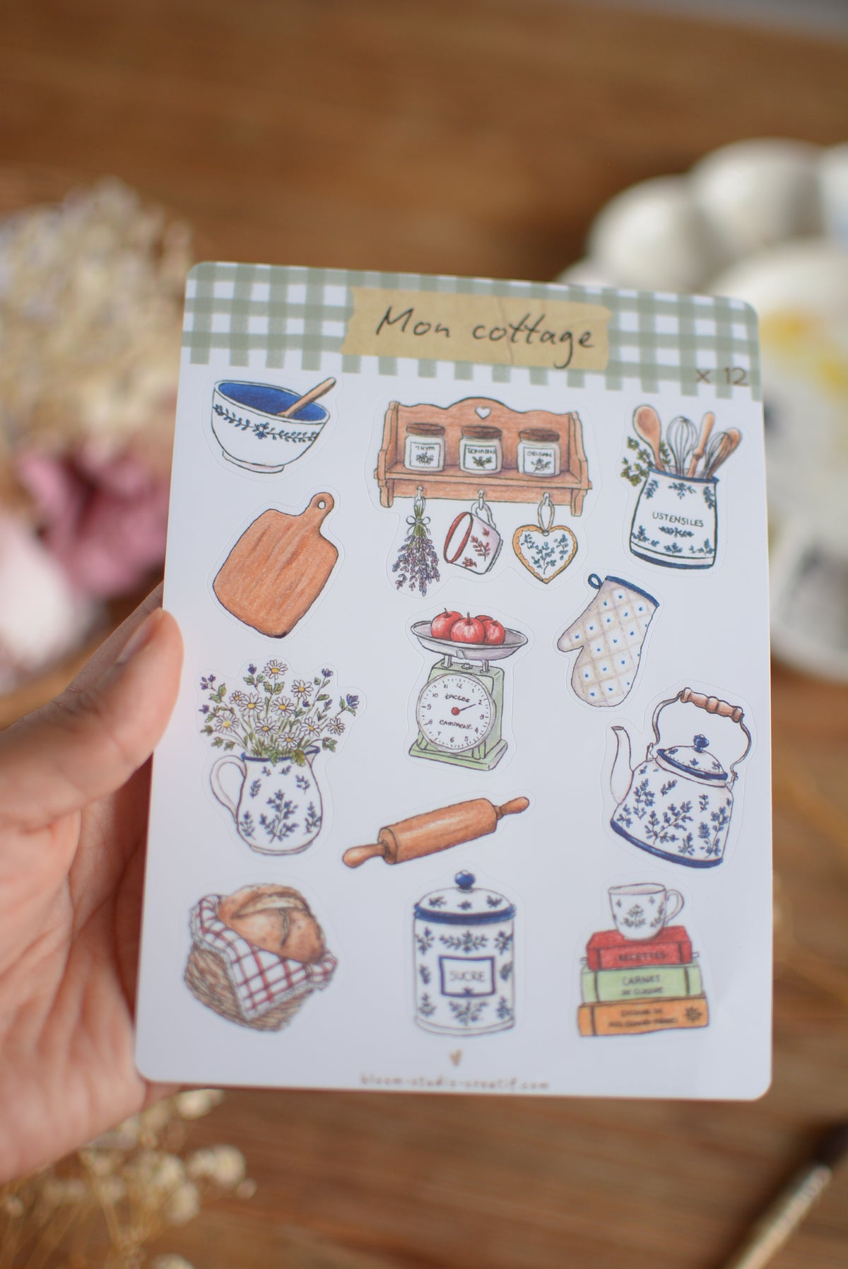 Planche de stickers Mon Cottage