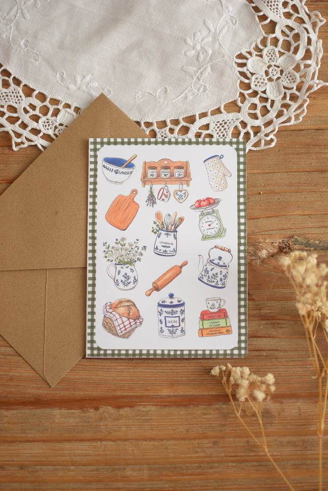 Carte de vœux Cuisine au cottage