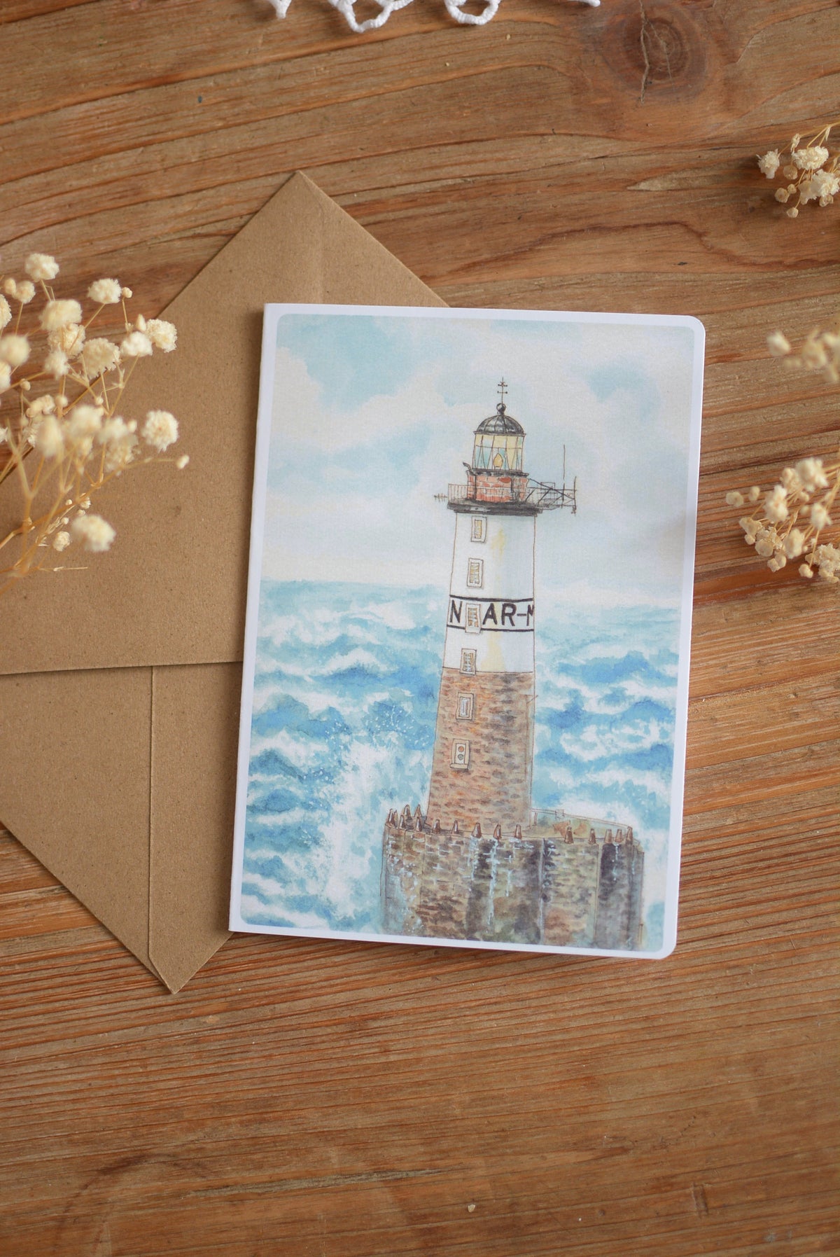 Carte de vœux Phare breton