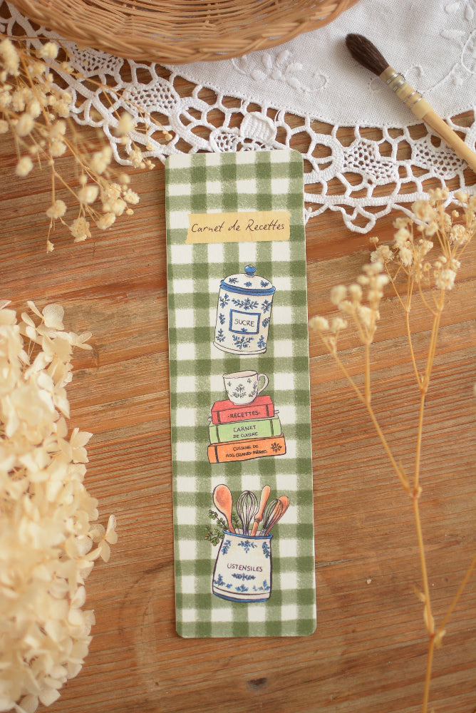 Marque-page Carnet de recettes – Collection Cottage