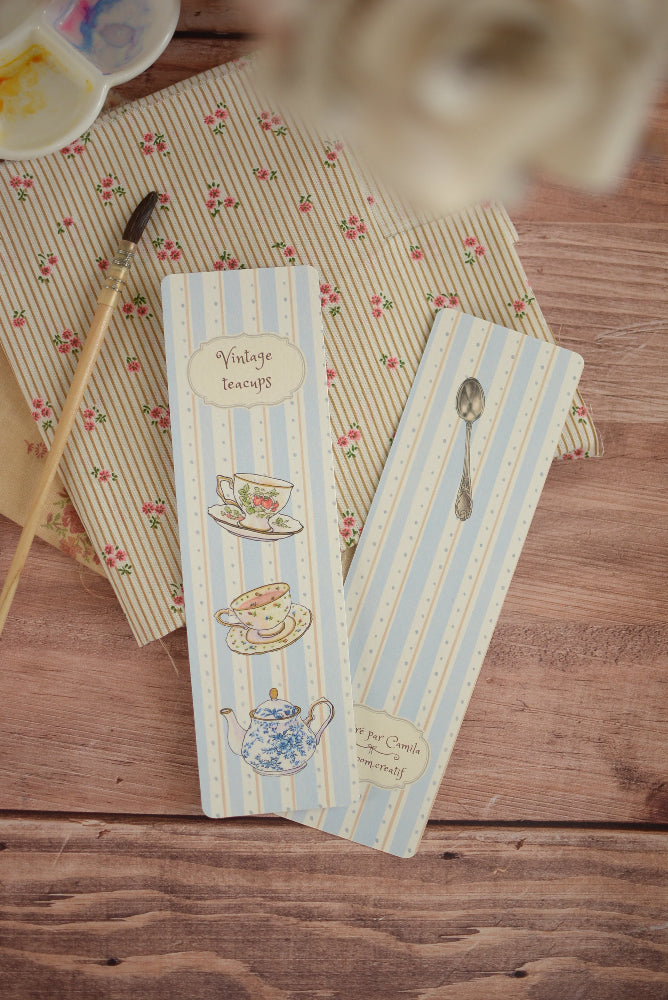 Marque-page Tasses vintage